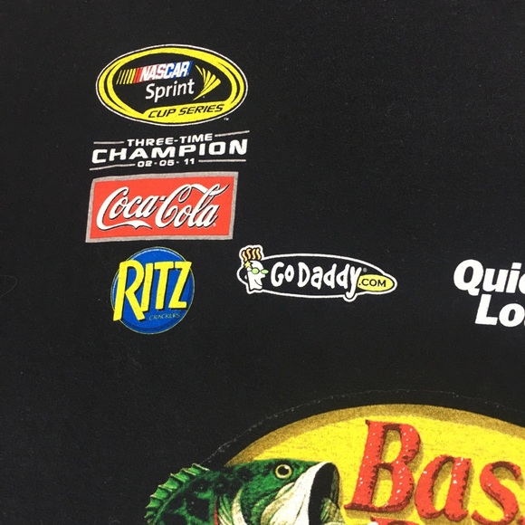 Tony Stewart #14 Nascar 2012 Uniform T Shirt Men’s Size L Mobil Bass Pro Shops - Picture 12 of 14